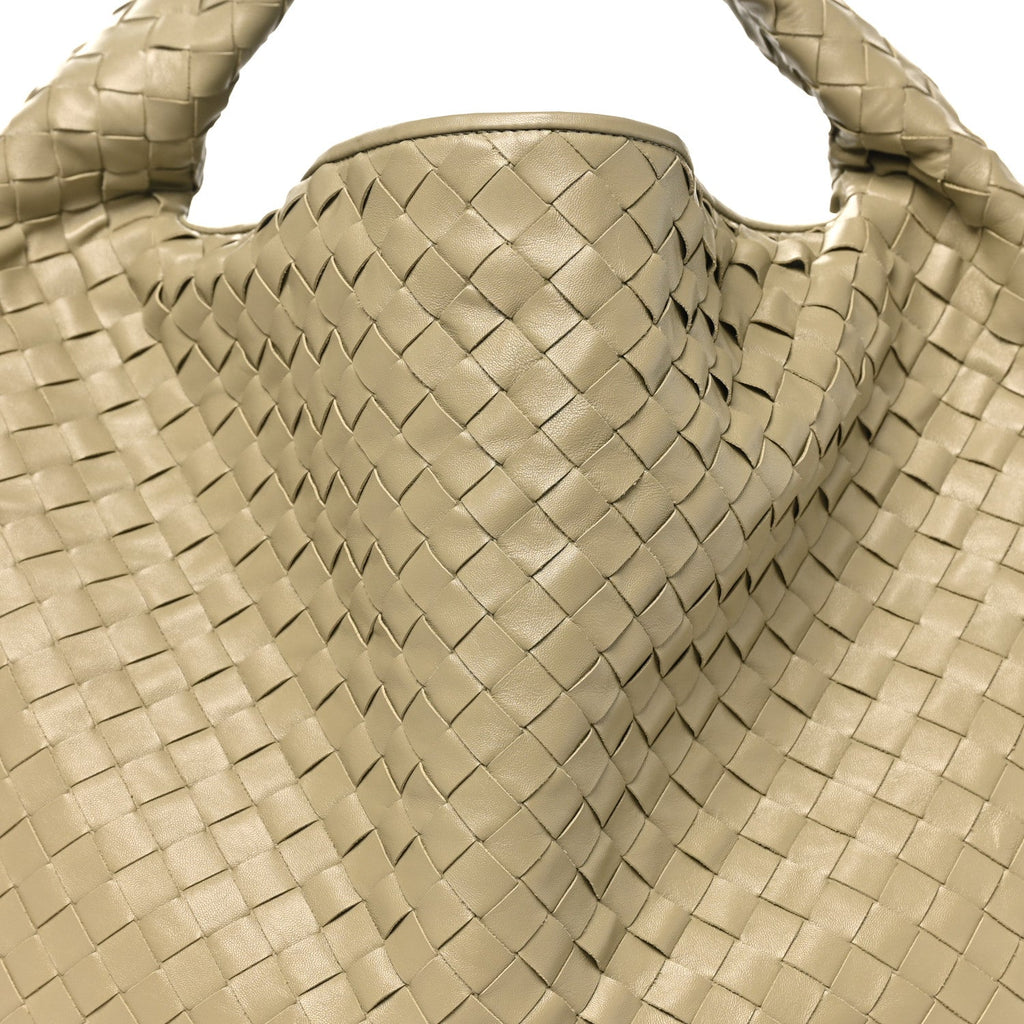 Calfskin Intrecciato Large Hop Travertine