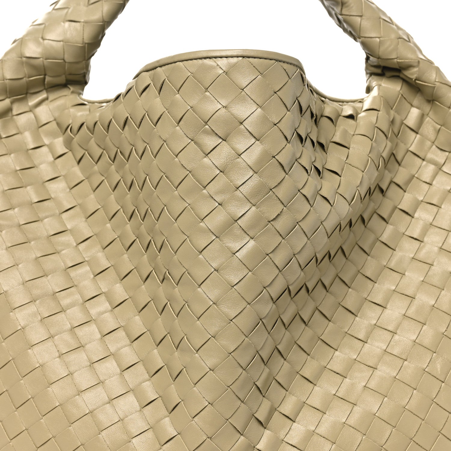 Calfskin Intrecciato Large Hop Travertine