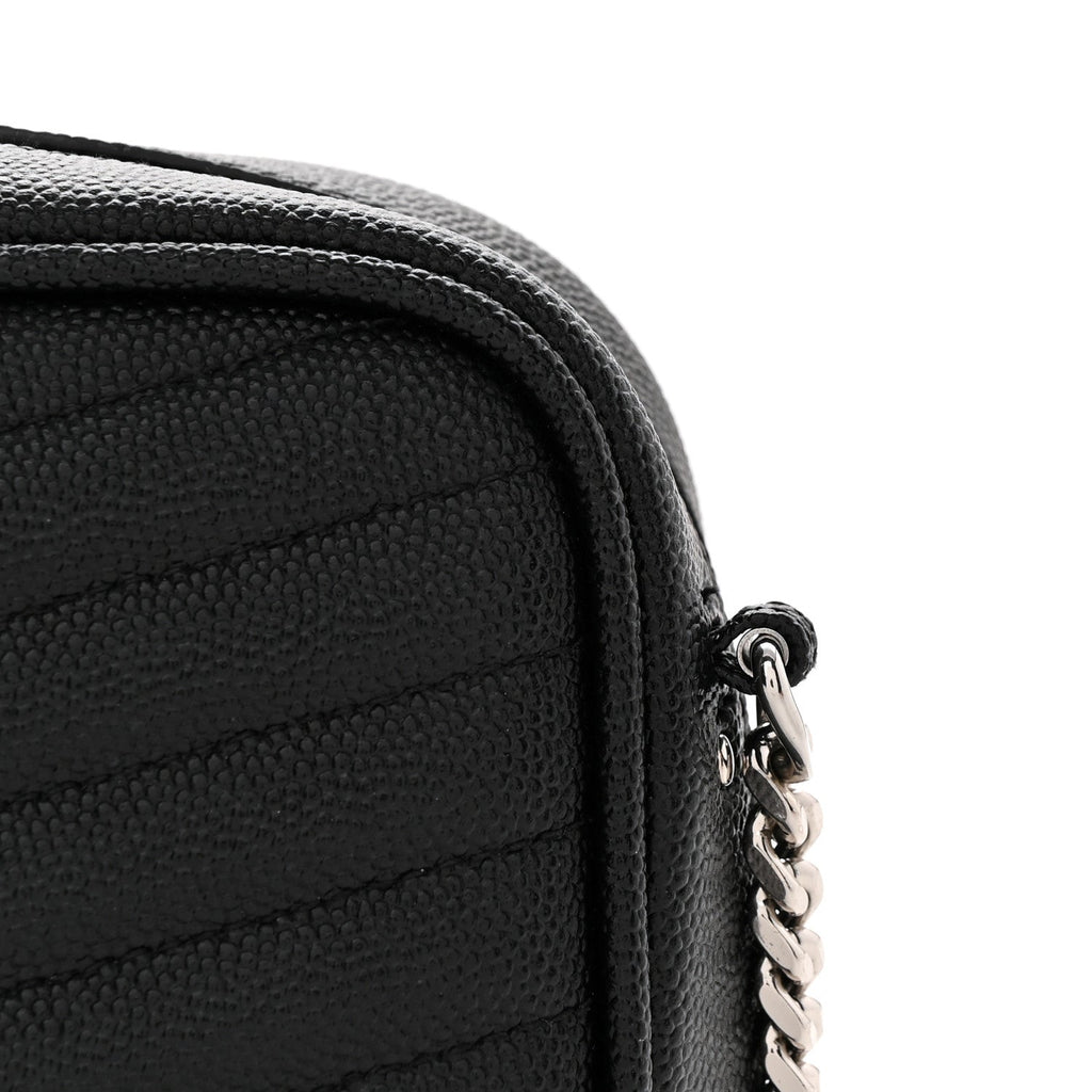 Grain De Poudre Matelasse Monogram Mini Lou Camera Bag Black