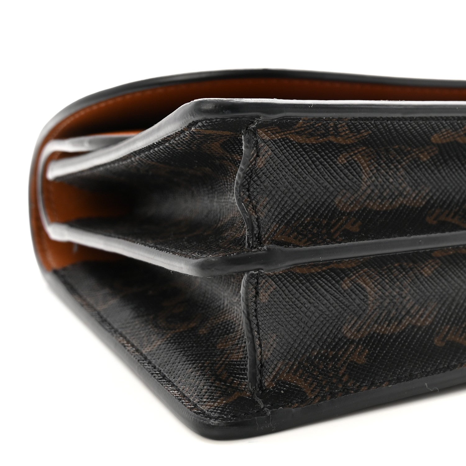Triomphe Canvas Lambskin Wallet On Strap Tan