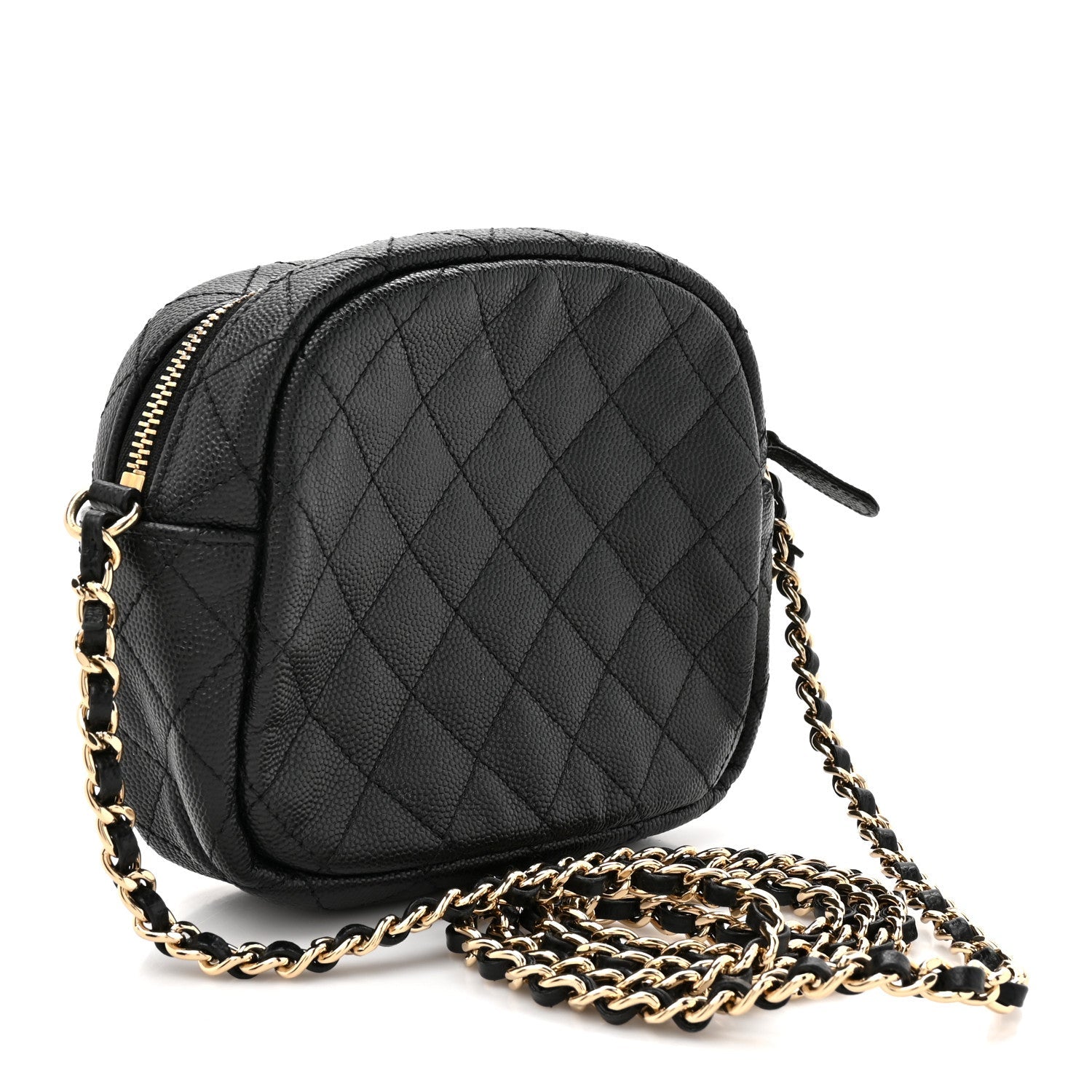 Caviar Quilted CC Day Camera Case Black