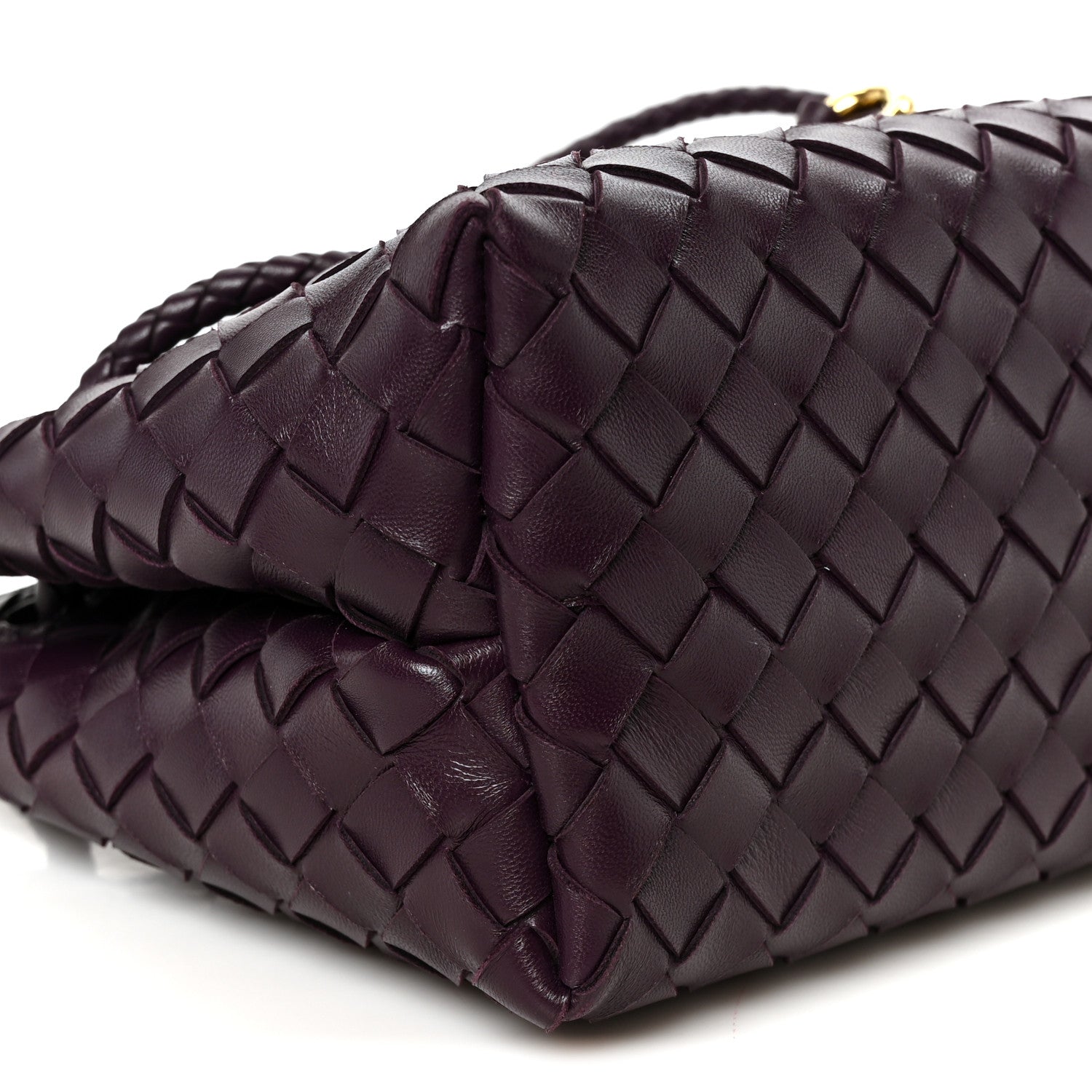Nappa Intrecciato Small East West Andiamo Shoulder Bag Dark Mystic