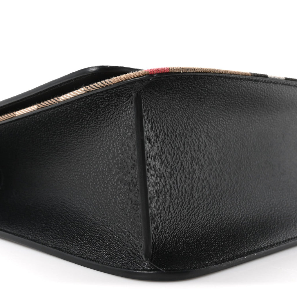 Derby Calfskin House Check Mackford Crossbody Bag Black
