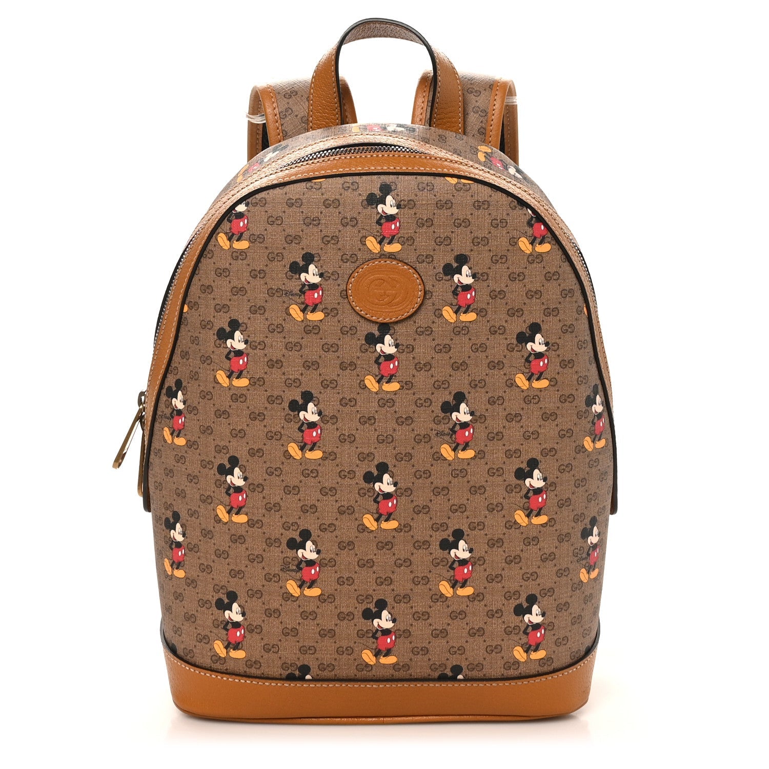 X DISNEY Mini Vintage GG Supreme Monogram Mickey Mouse Small Dome Backpack Beige Vintage Sun Oil