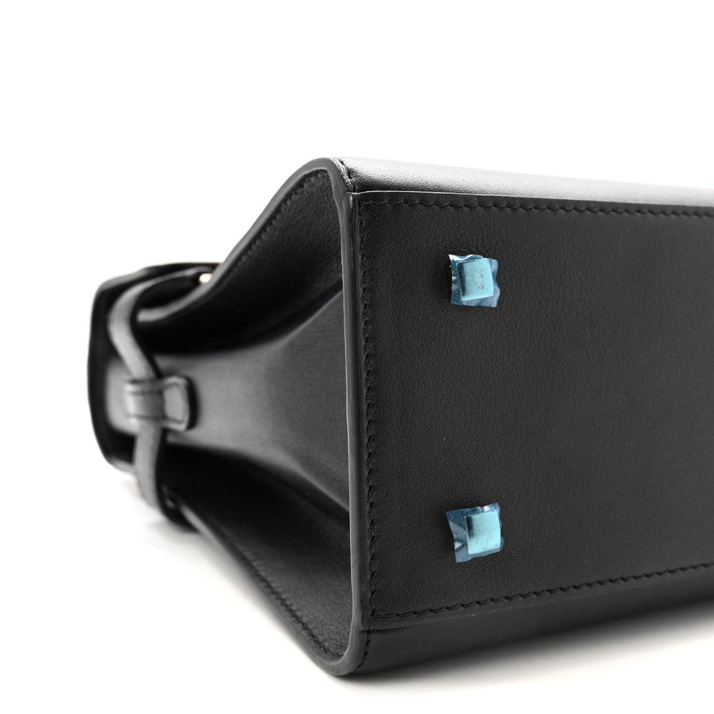 Calfskin MM Tempete Satchel Black
