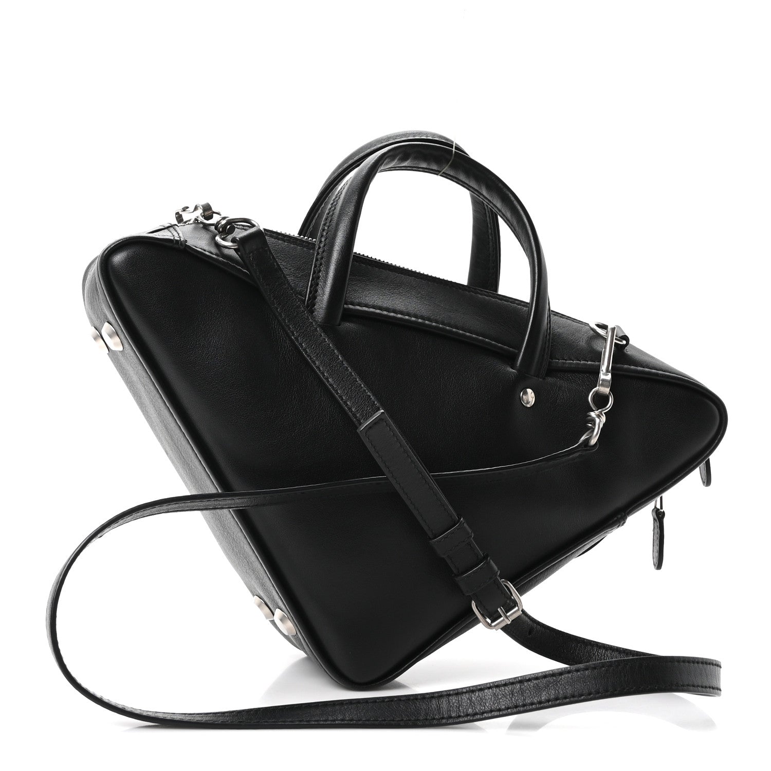 Calfskin S Triangle Duffle Black