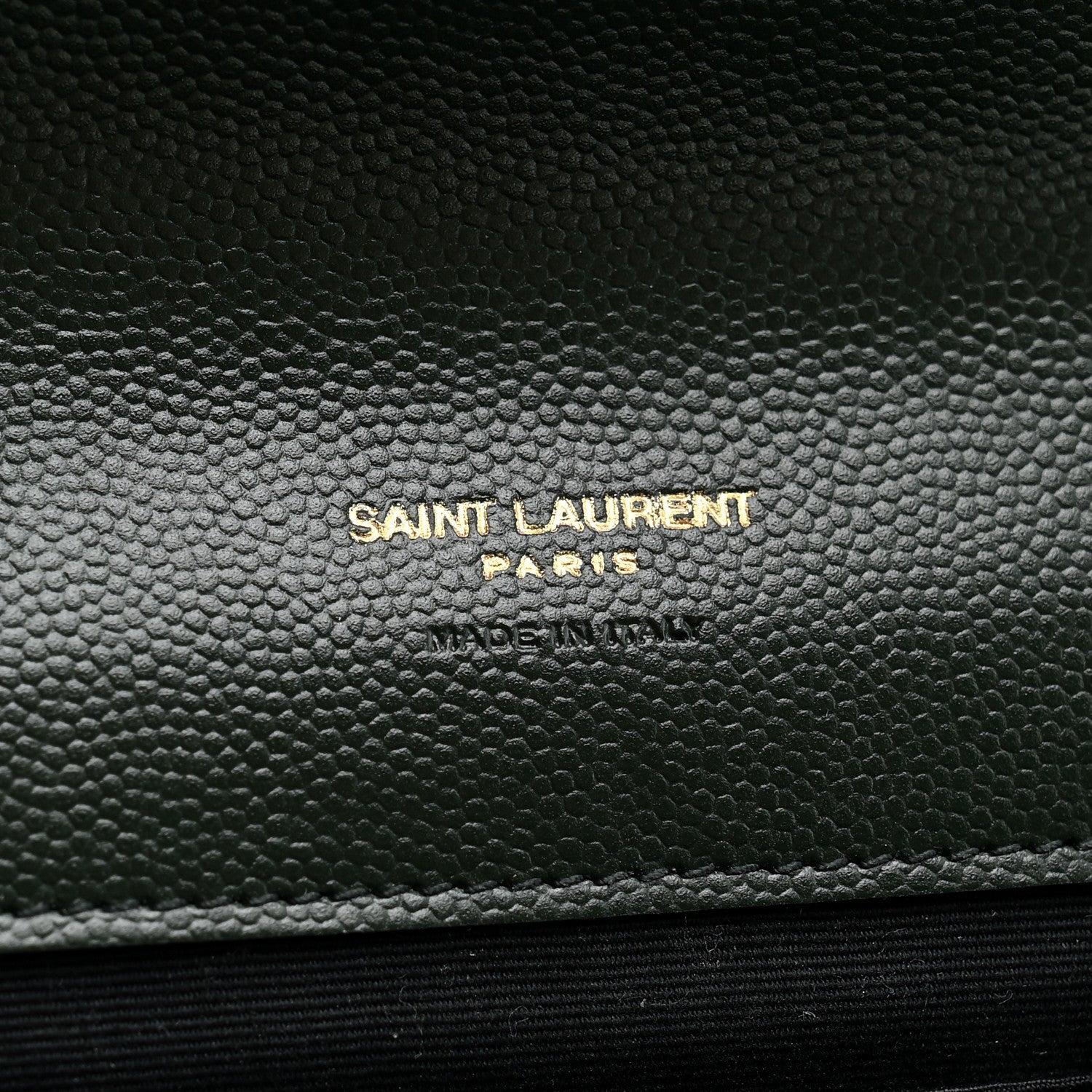 Grain De Poudre Textured Mixed Matelasse Triquilt Monogram Clutch Vert Fonce