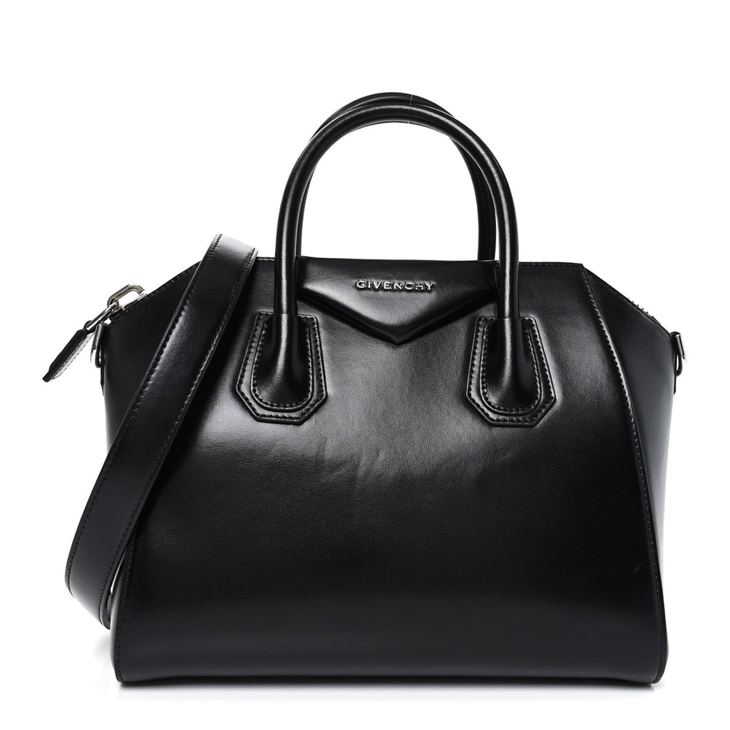 Shiny Lord Calfskin Small Antigona Black