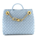 Nappa Intrecciato Small Andiamo With Chain Shoulder Bag Ice