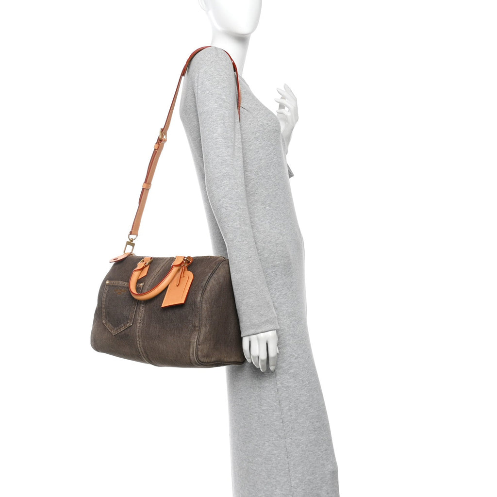 Denim Speedy 30 Bandouliere Coffee Bean Brown