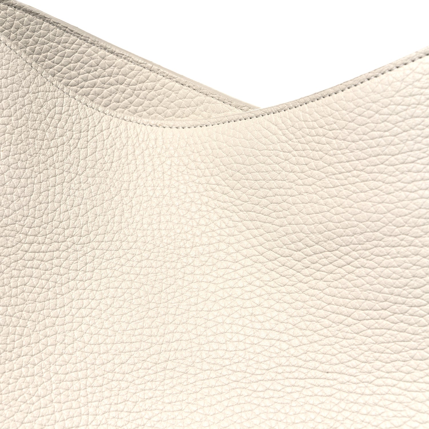 Pebbled Calfskin Large Alix Padlock Zip Hobo Bag Chalk