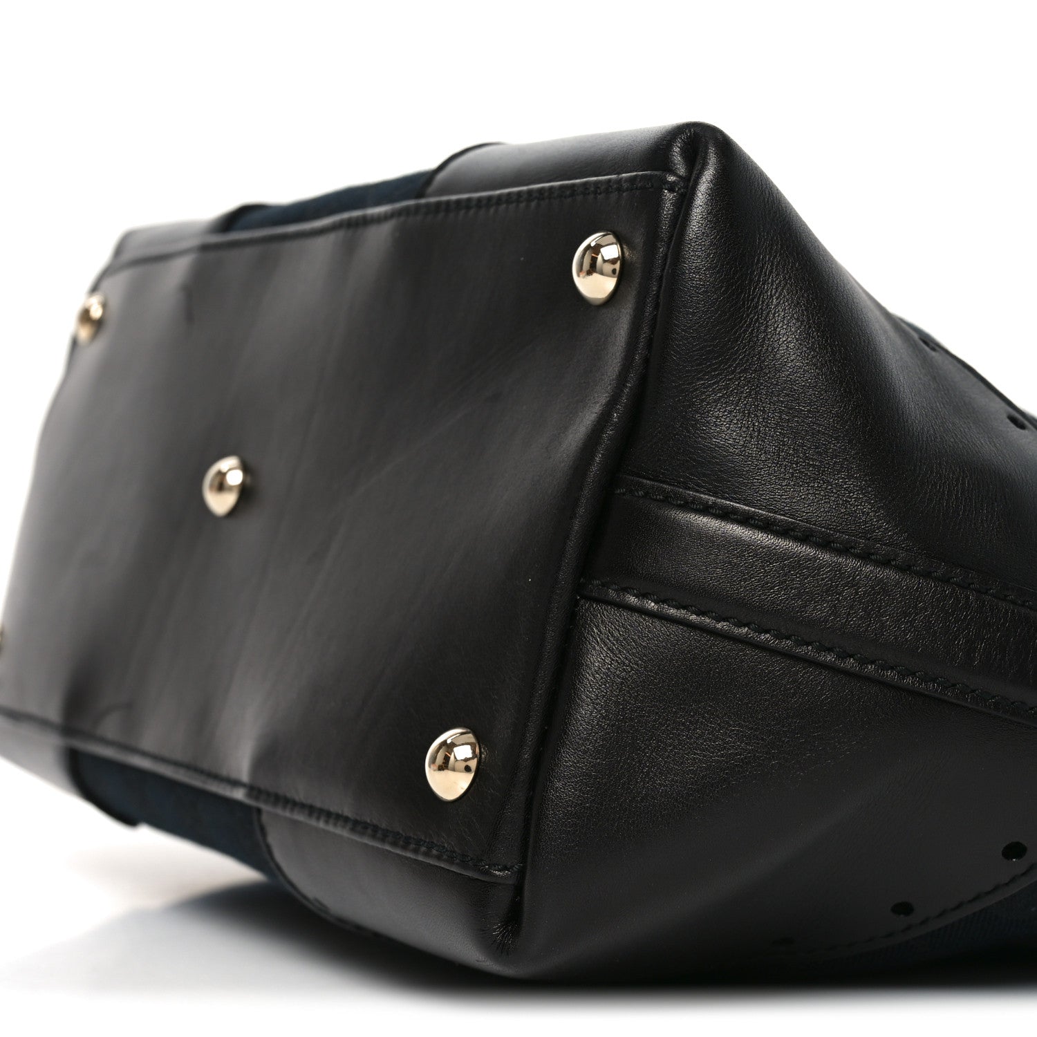 Monogram Large Punch Tote Black