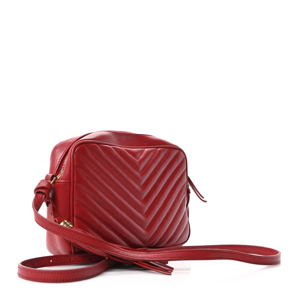 Calfskin Matelasse Monogram Lou Camera Bag Opyum Red