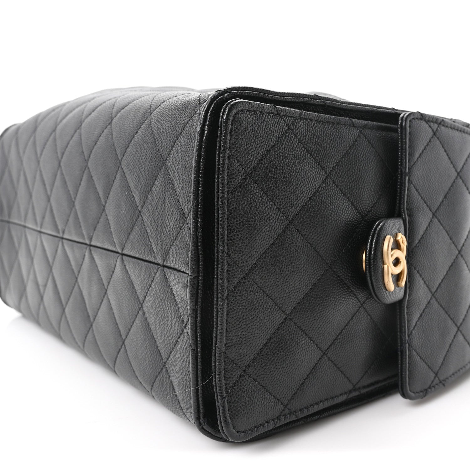 Caviar Quilted Medium Chanel 25 Handbag Black