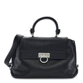 Grained Calfskin Medium Sofia Satchel Black