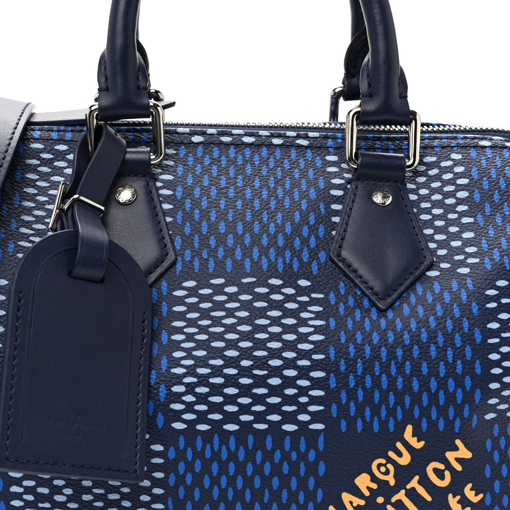 Damier Heritage Speedy Bandouliere 25 Blue