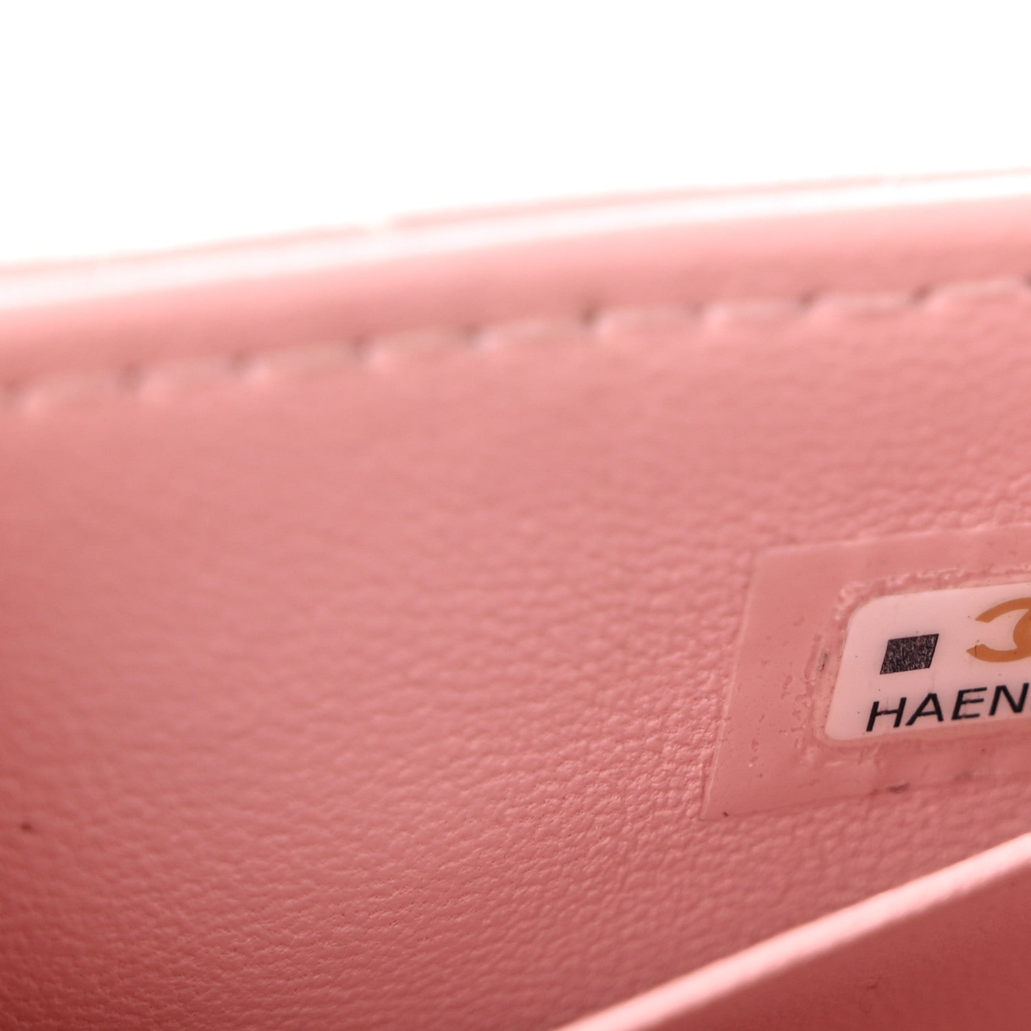 Lambskin Enamel Quilted Mini Top Handle Flap Pink