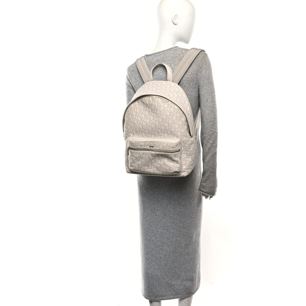 Oblique Calfskin Rider Backpack Beige