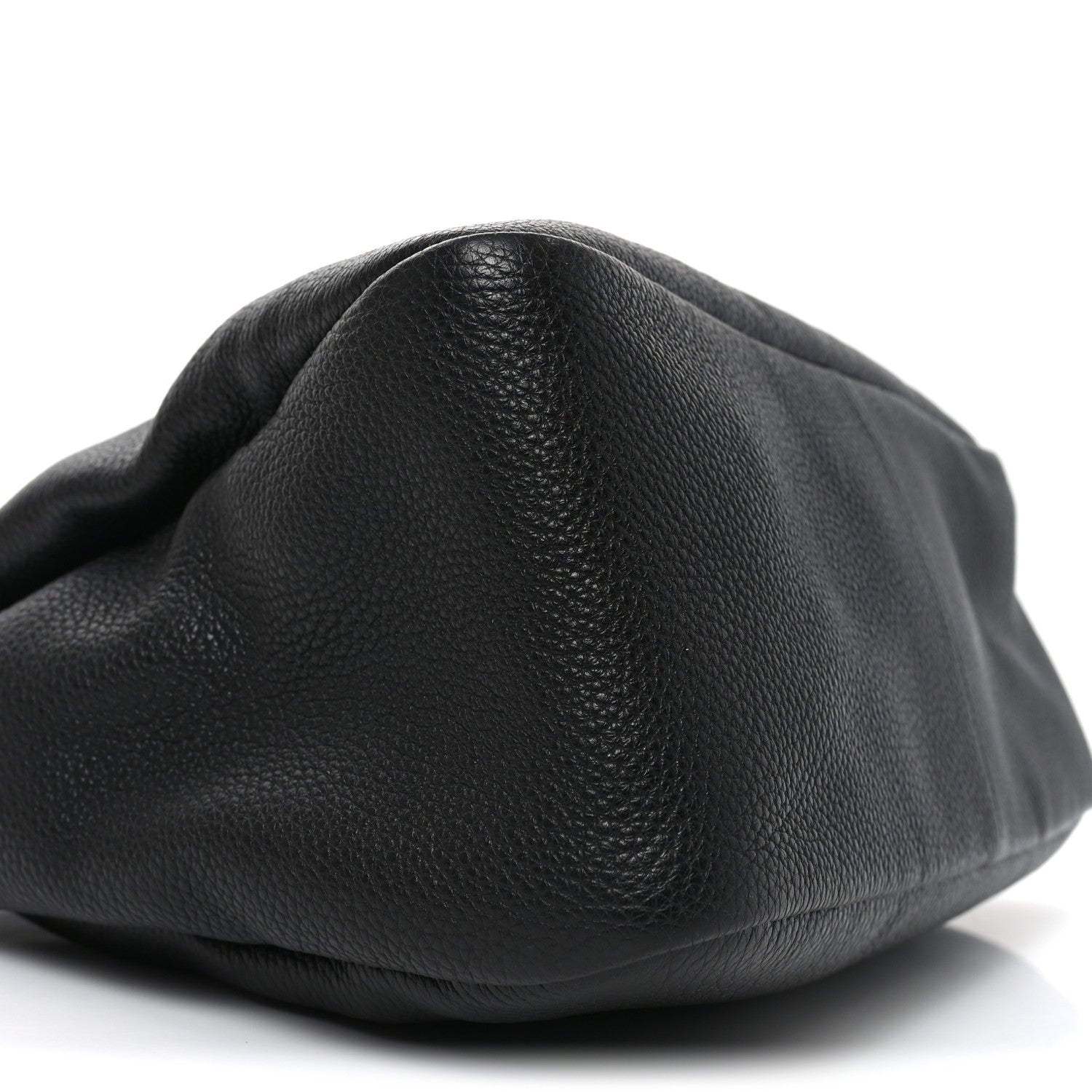 Vitello Daino Soft Medium Zippered Top Handle Bag Black