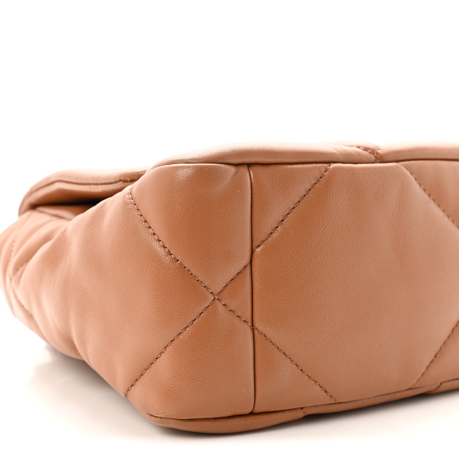 Lambskin Quilted Medium Chanel 19 Flap Brown