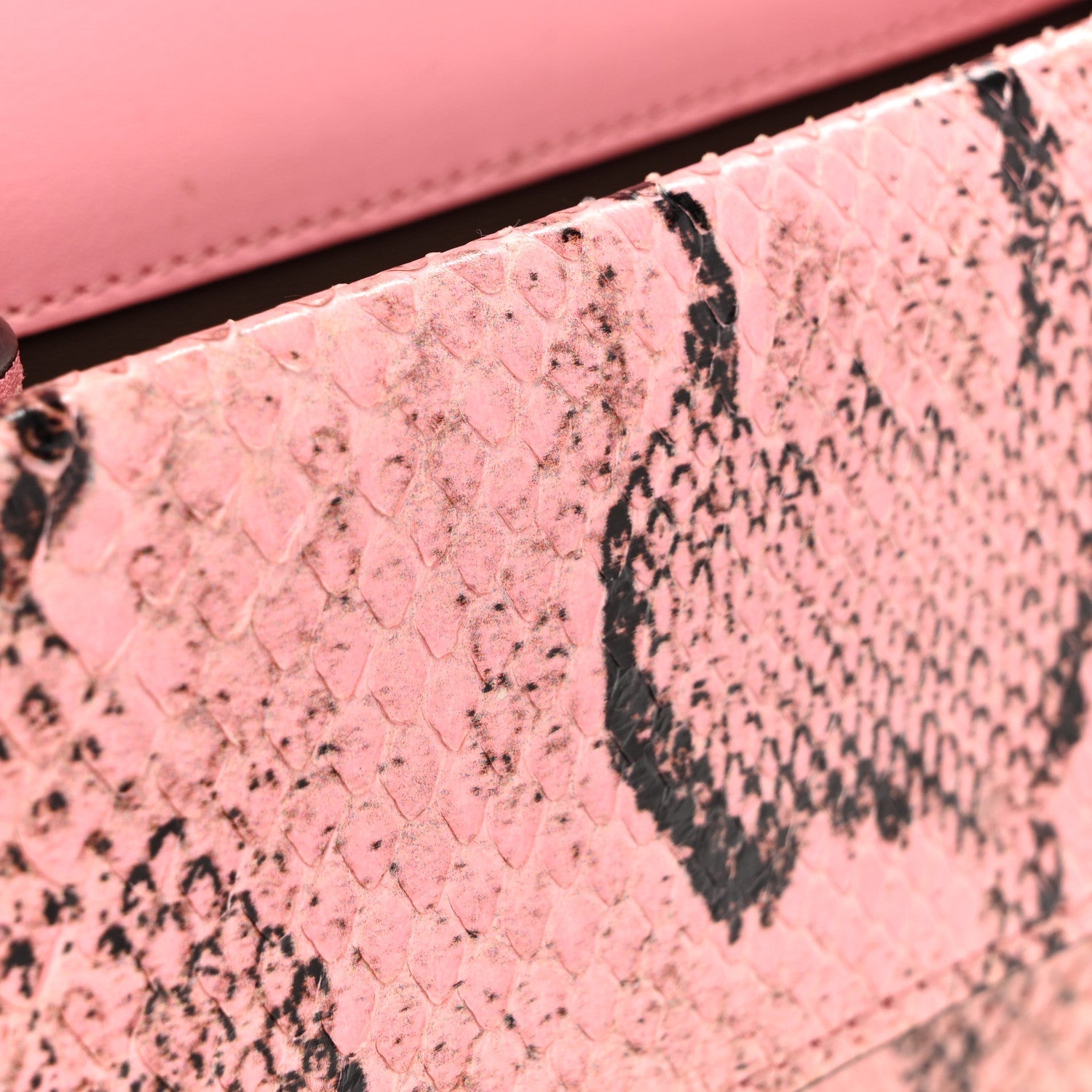 Snakeskin Enamel Mini Dionysus Shoulder Bag Pastel Pink