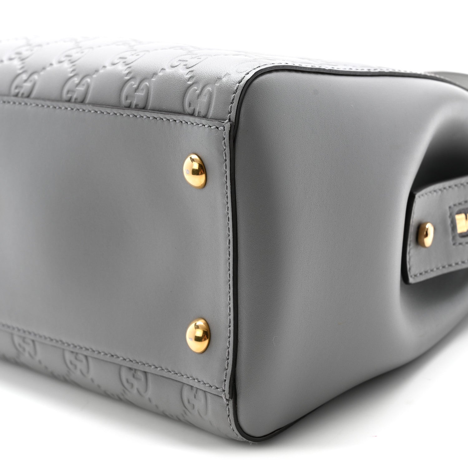 Soft Guccissima Signature Medium Shoulder Tote Bag Deep Grey