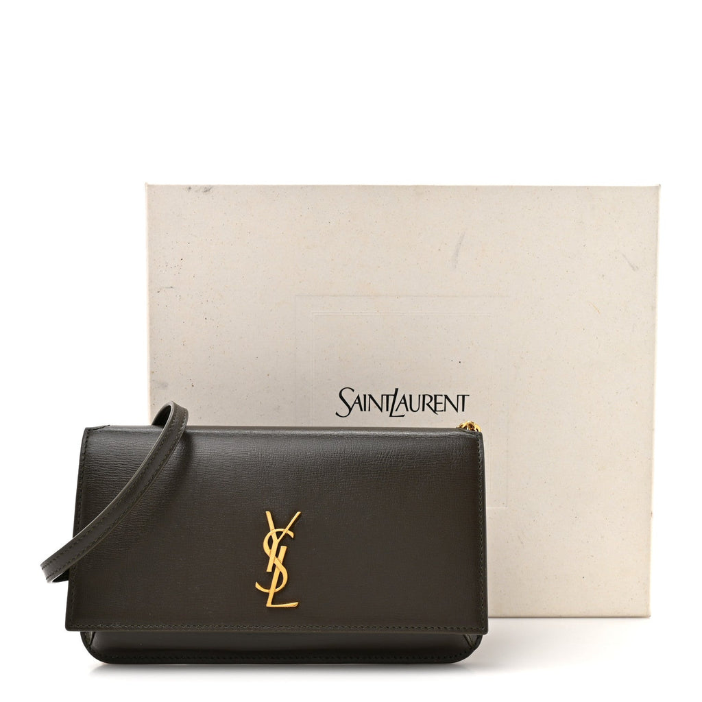 Smooth Calfskin Monogram Phone Holder Crossbody Light Musk