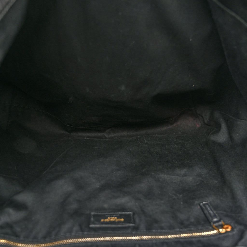 Lambskin Quilted Maxi Icare Shopping Tote Black