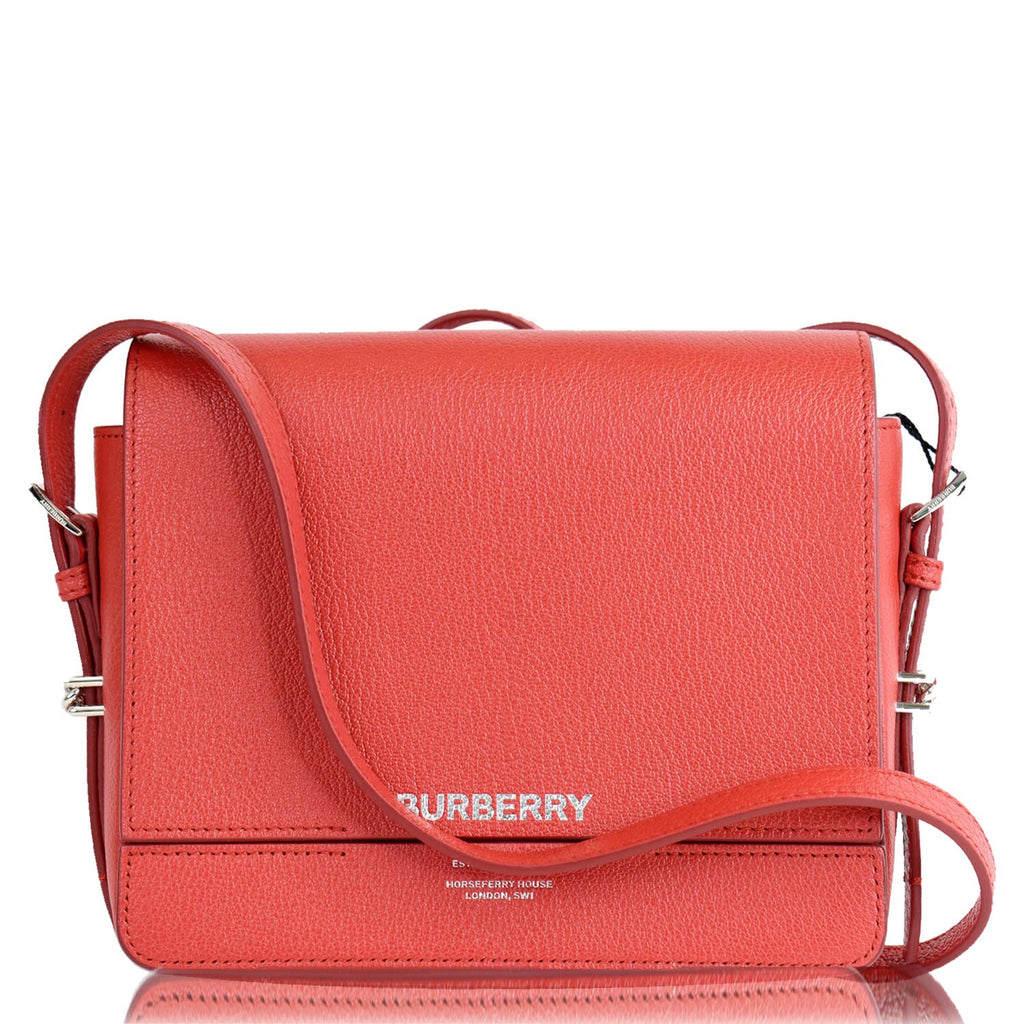 BURBERRY Small Grace Leather Shoulder Bag Red - Final Sale