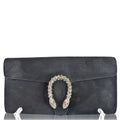 GUCCI Dionysus Small Velvet Clutch Bag Black 425250
