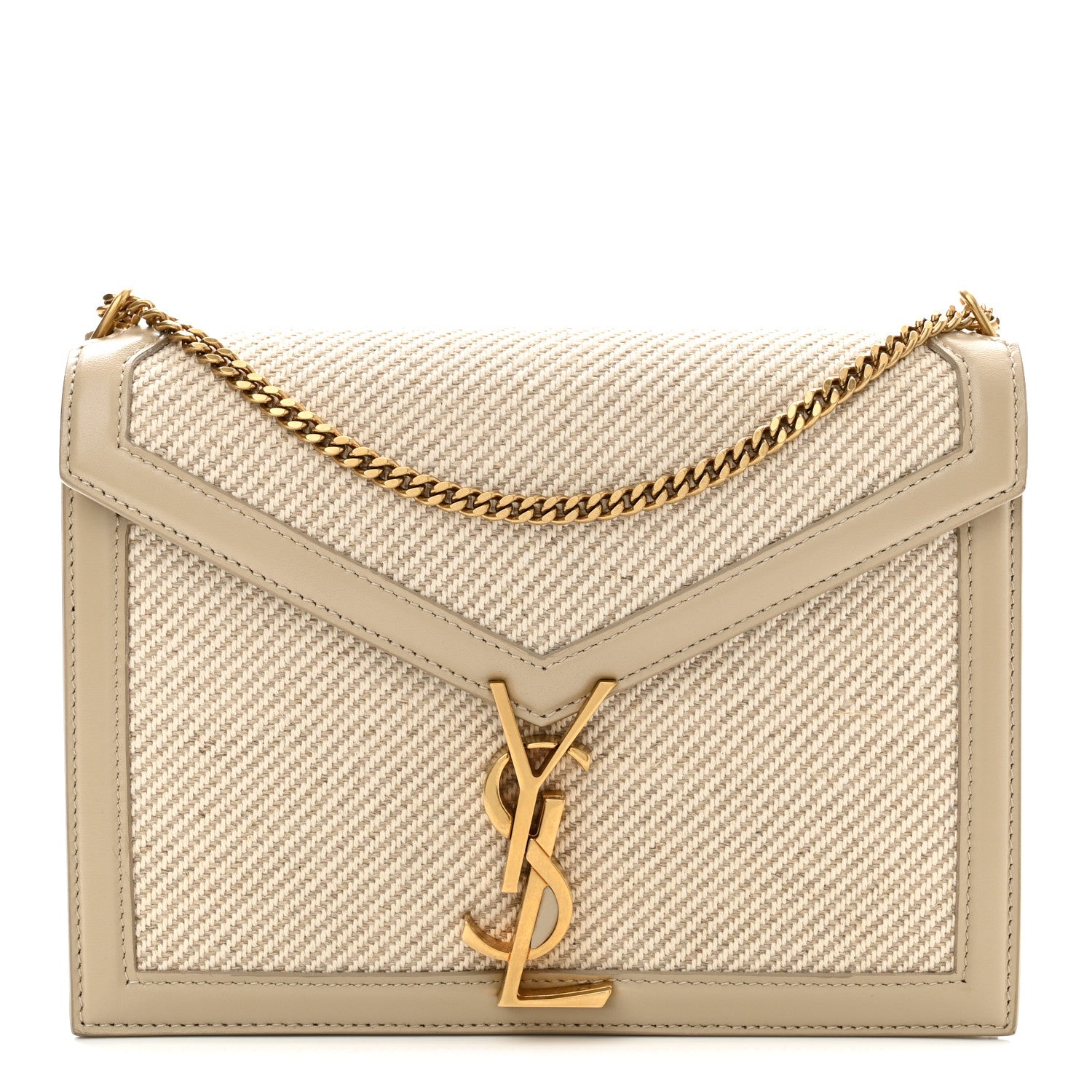 Canvas Calfskin Classic Monogram Cassandra Natural Beige Sea Salt