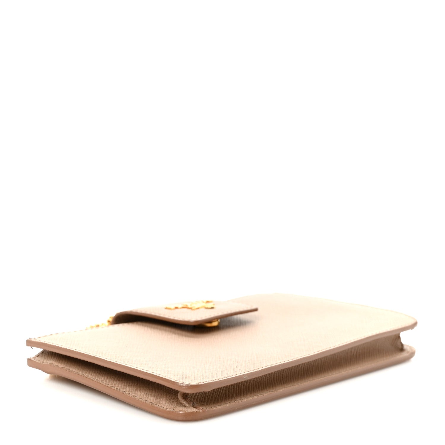 Saffiano Metal Phone Wristlet Crossbody Wallet Cammeo
