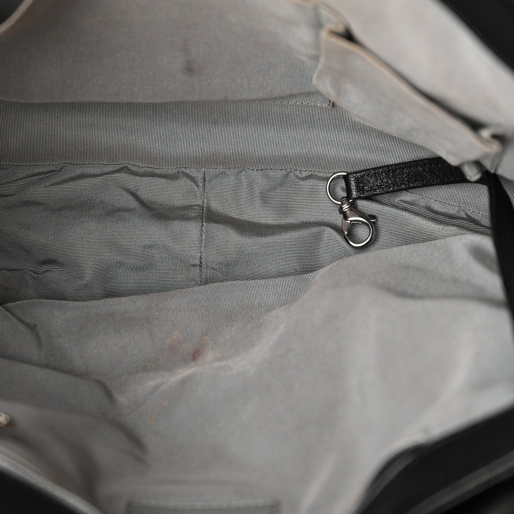 Washed Lambskin Quilted Maxi Chain Around Flap Black