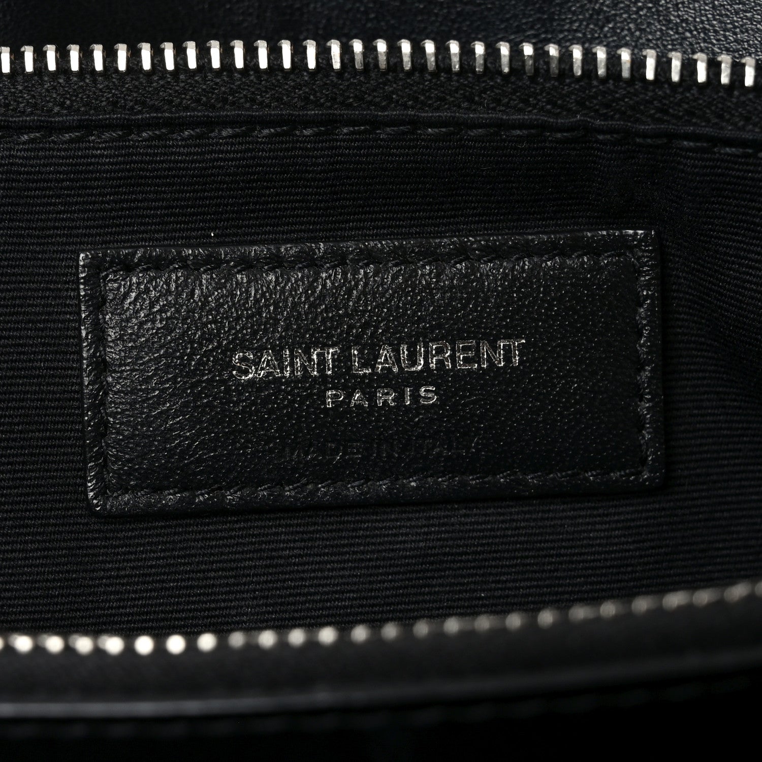 Calfskin Y Quilted Monogram Large Loulou Chain Satchel Black