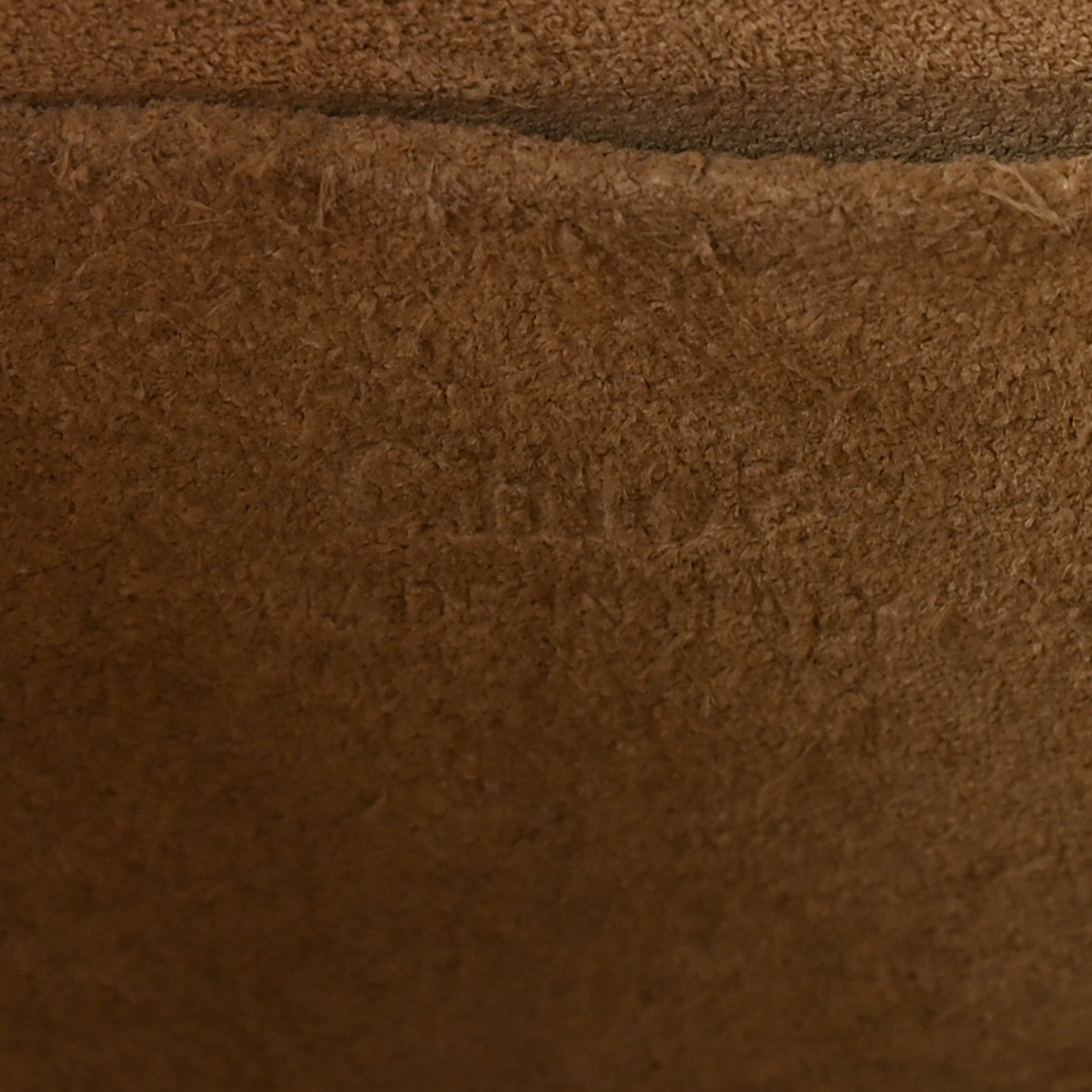 Calfskin Suede Small Nile Bracelet Bag Caramel