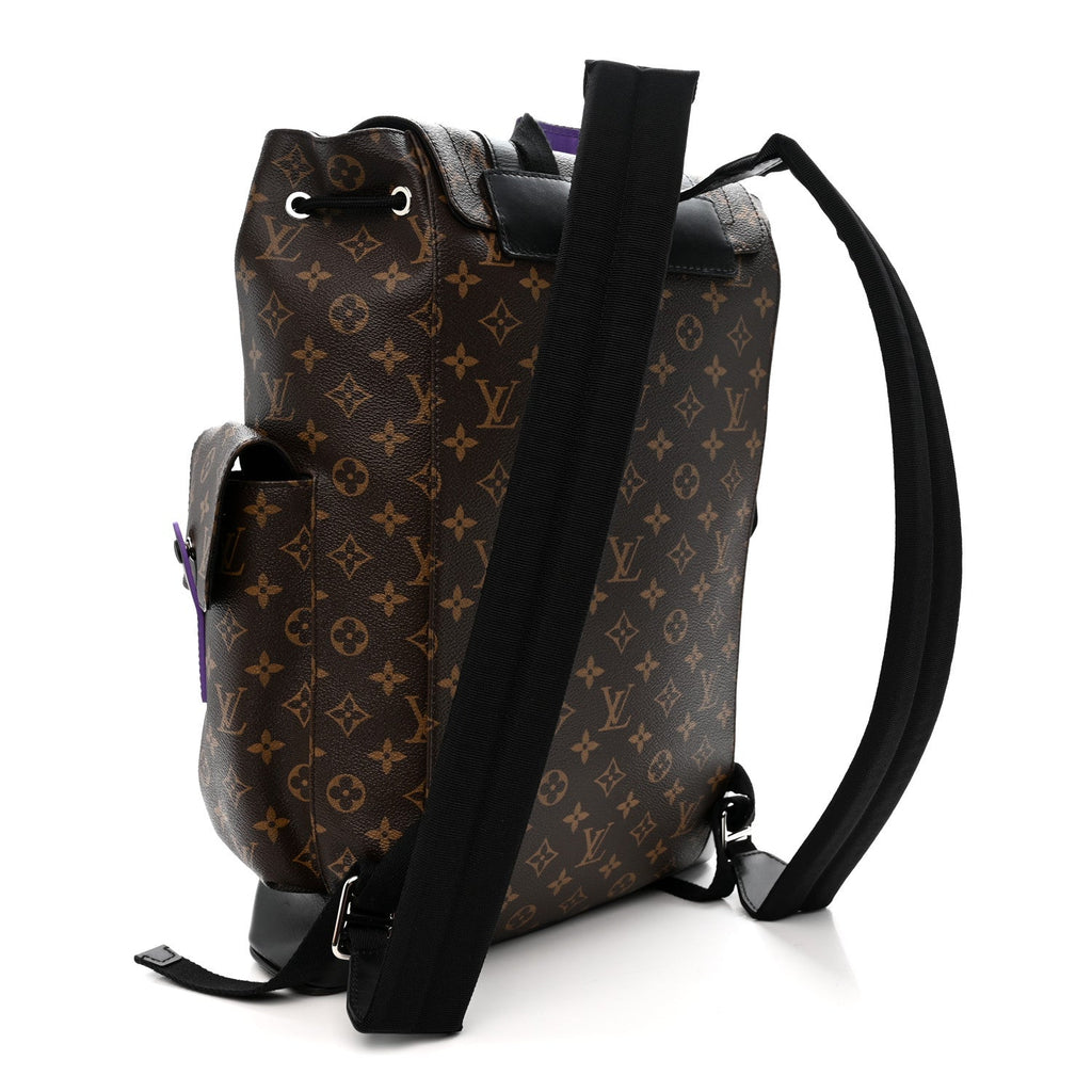 Monogram Macassar Christopher MM Backpack Purple