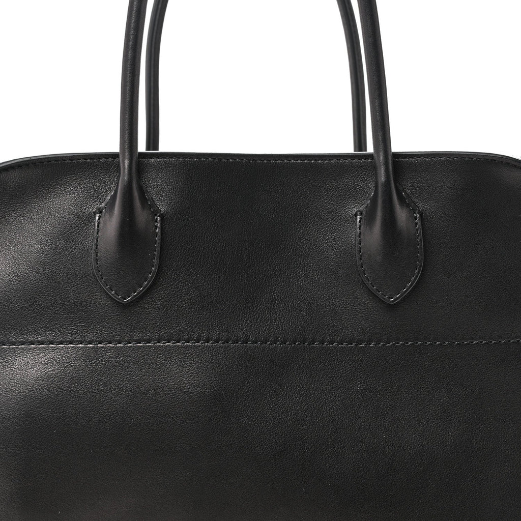 Polished Saddle Calfskin Soft Margaux 15 Black