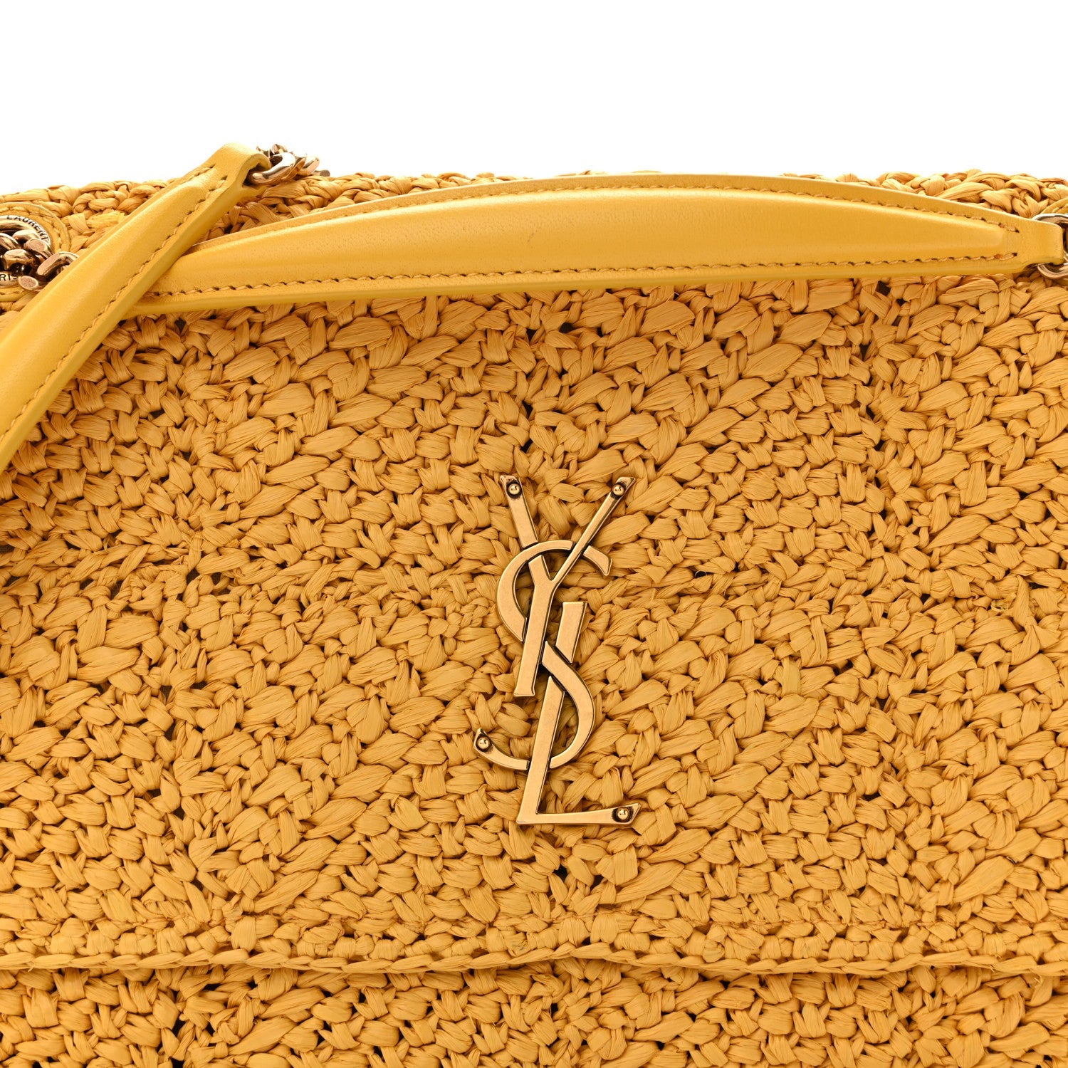 Raffia Monogram Medium Jamie Wheat
