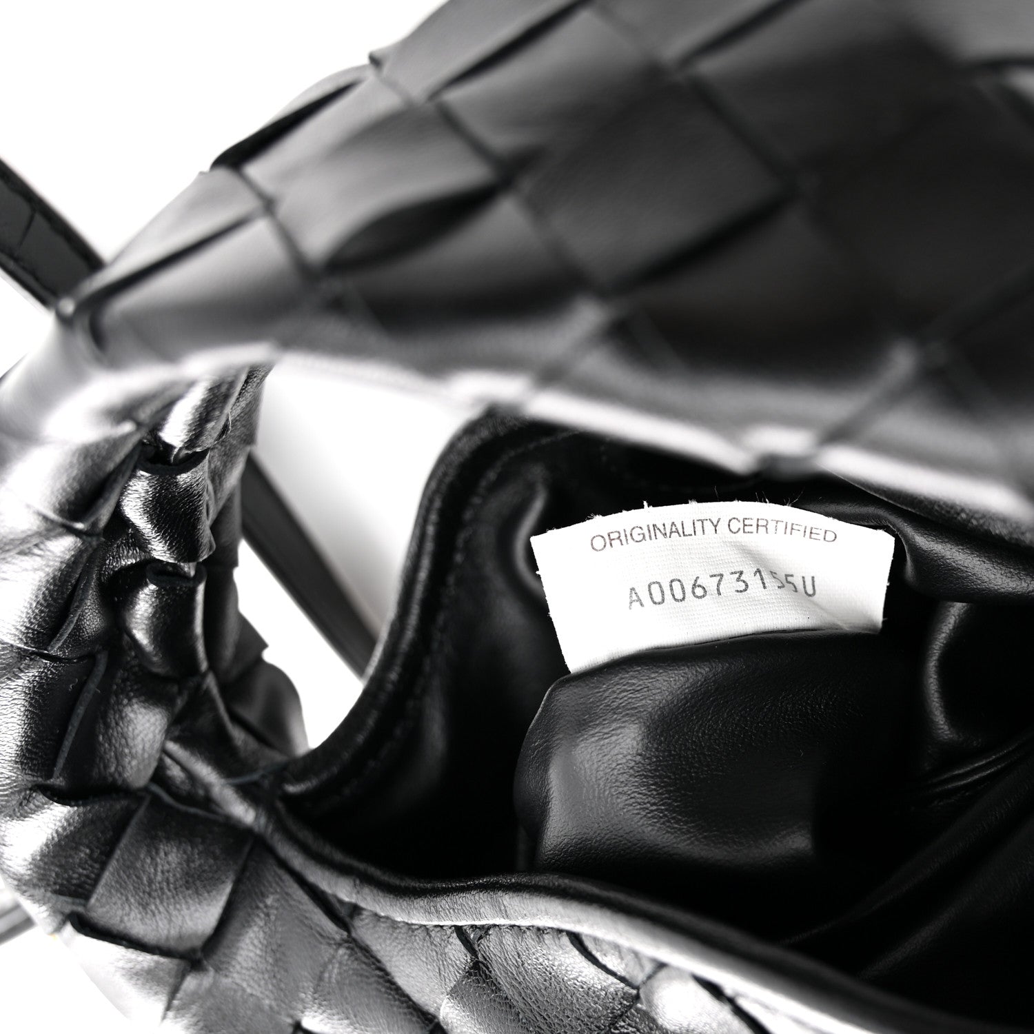 Calfskin Intrecciato Mini Hop Black