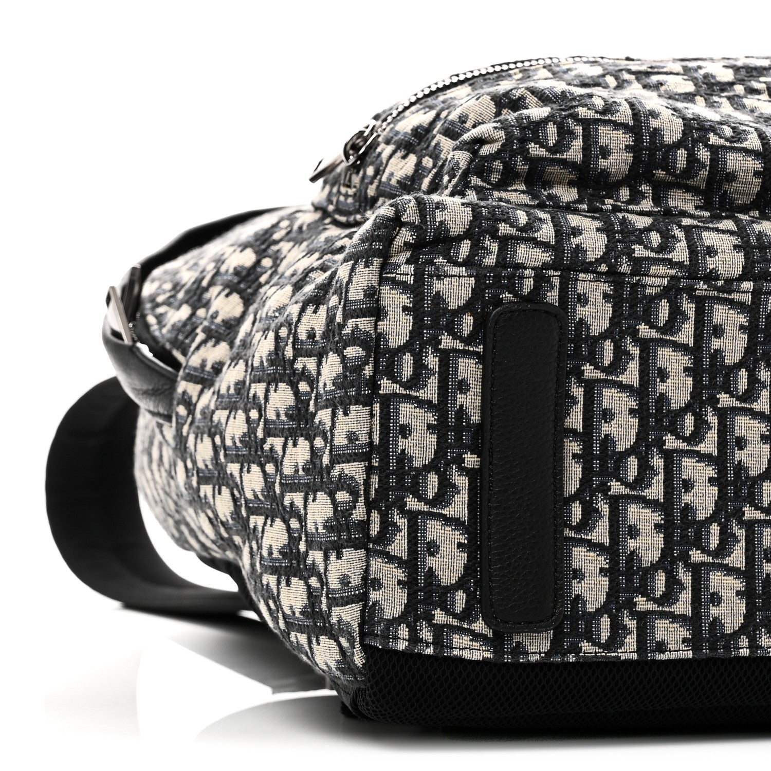 Oblique Calfskin Rider Backpack Beige Black