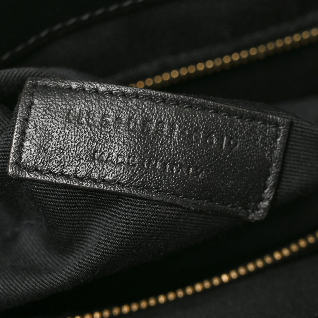 Calfskin Y Quilted Monogram Large Loulou Shopper Black