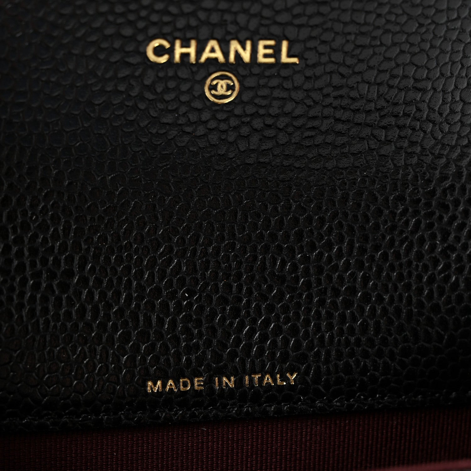Caviar Quilted Flap Card Holder Wallet Black