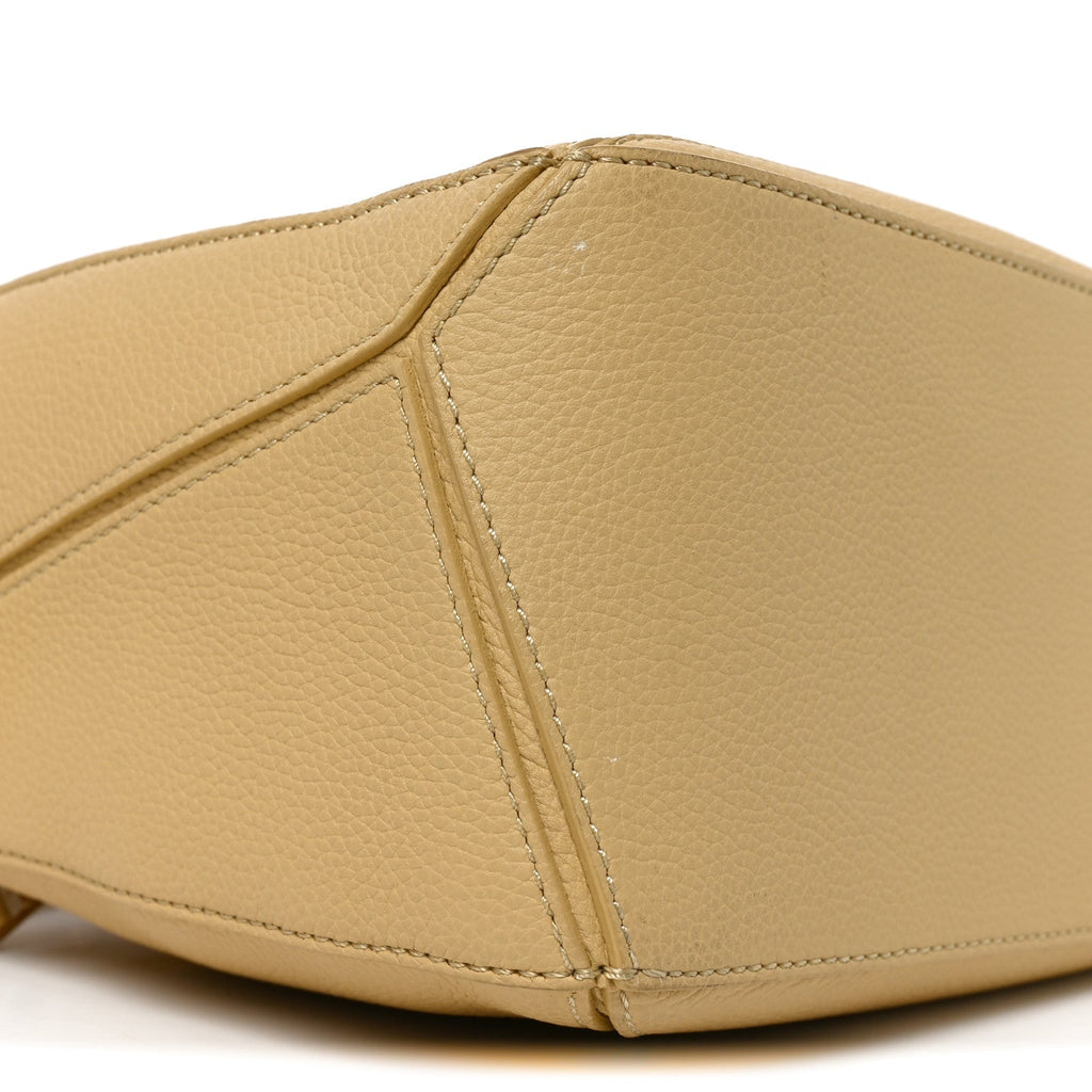 Grained Calfskin Small Puzzle Bag Dark Butter