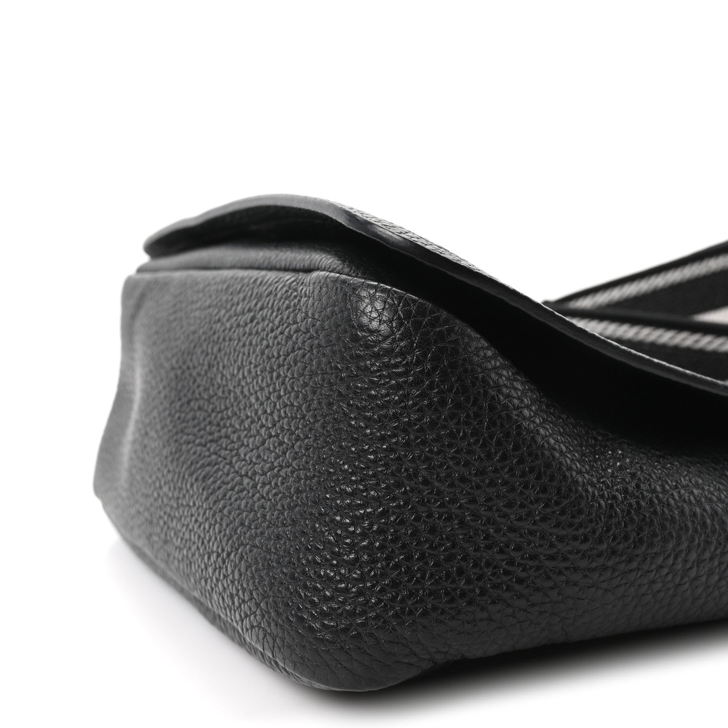 Vitello Daino Soft Flap Crossbody Black
