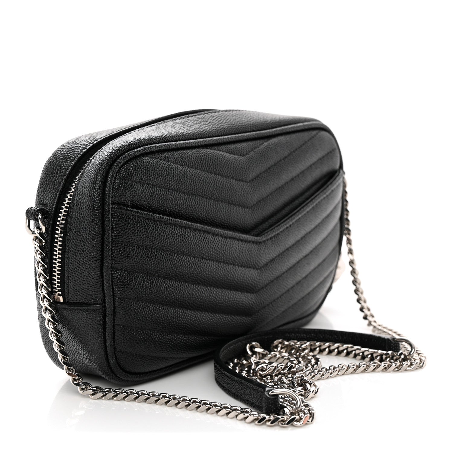 Grain De Poudre Matelasse Monogram Mini Lou Camera Bag Black