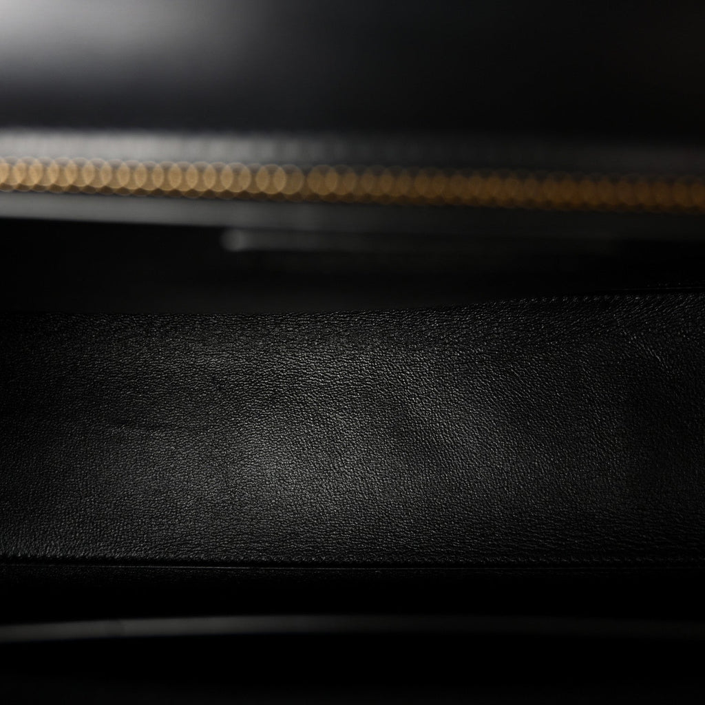 Smooth Calfskin Manhattan Top Handle Black