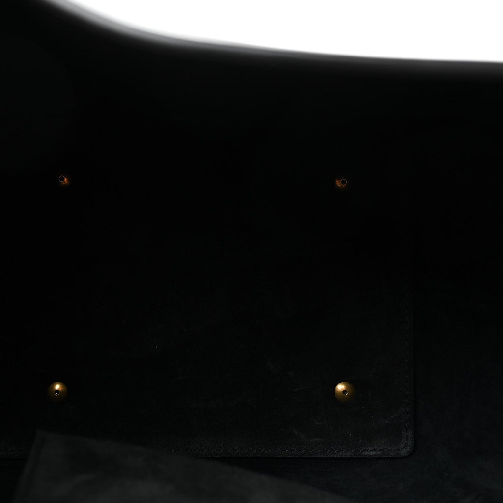 Smooth Shiny Calfskin Monogram Le 37 Small Bucket Bag Black