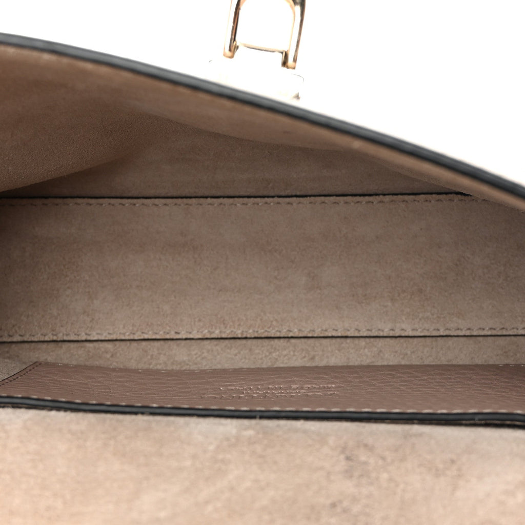 Pebbled Calfskin Medium Rockstud Flip Lock Crossbody Bag Poudre