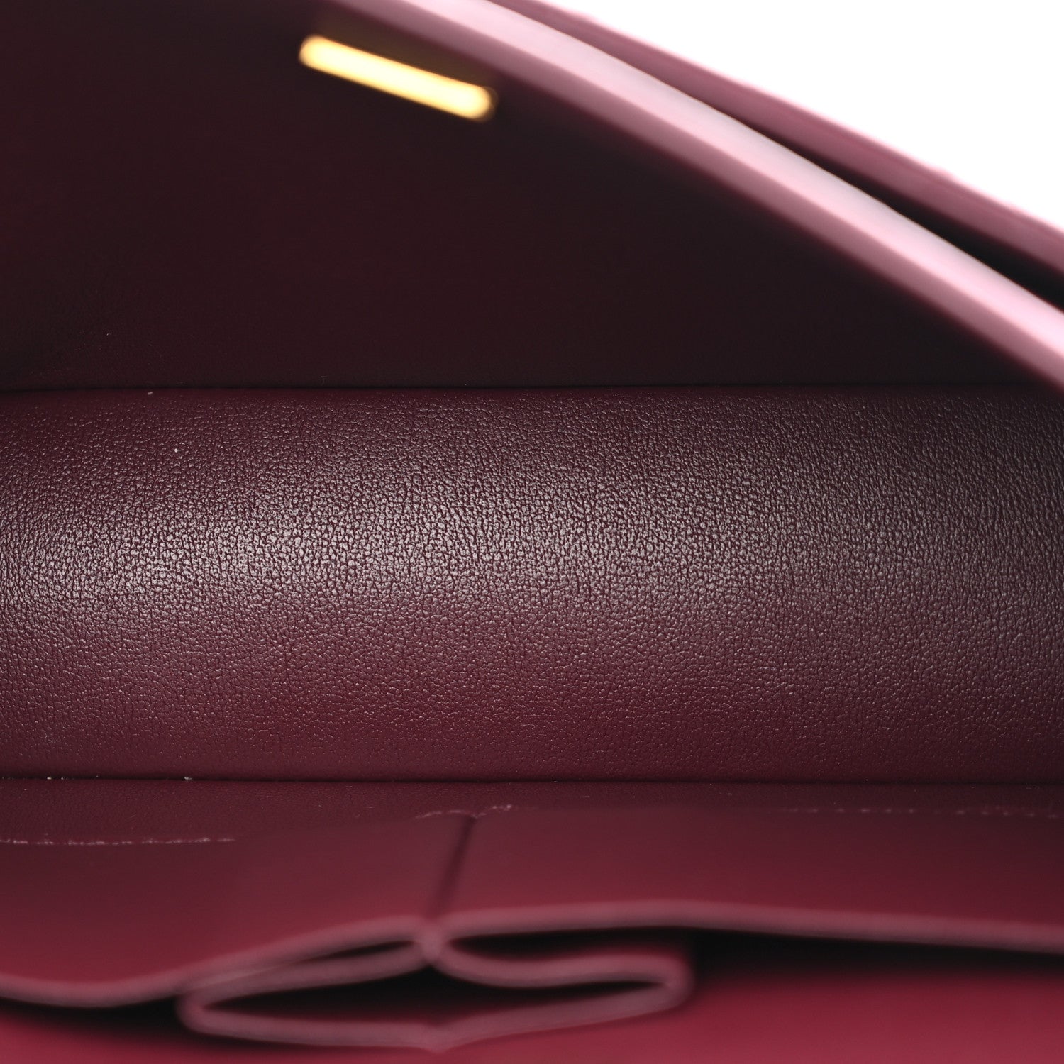 Lambskin Quilted Medium Double Flap Burgundy