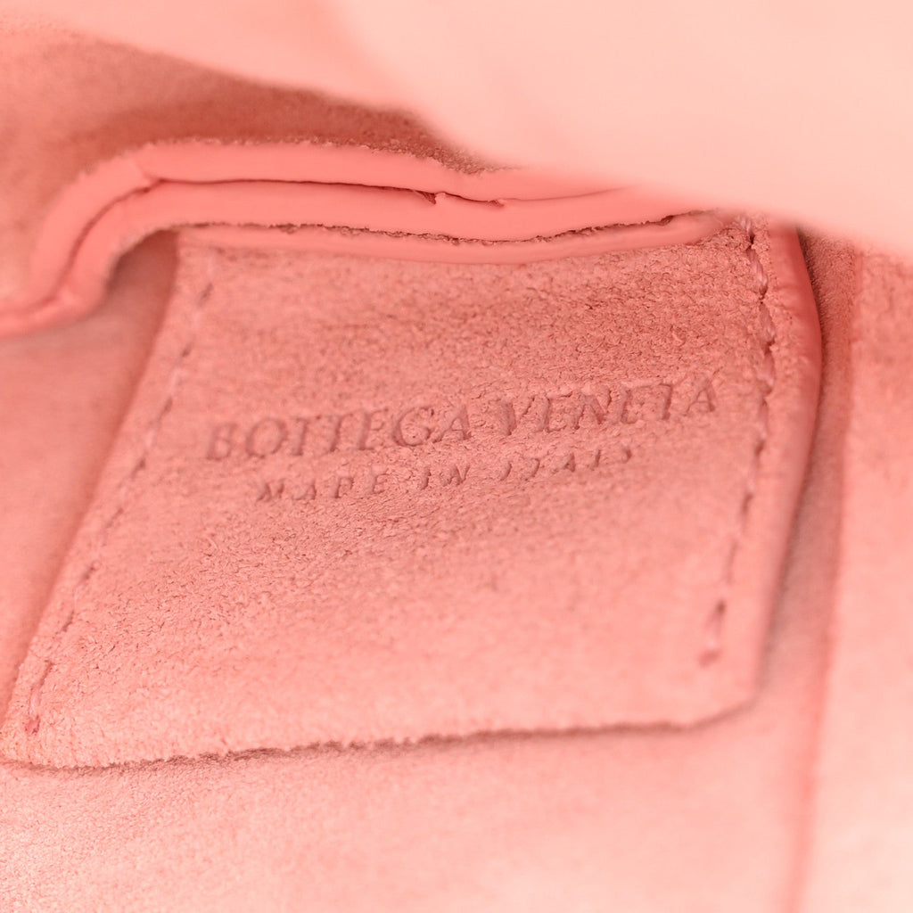 Nappa Intrecciato Baby Solstice Shoulder Bag Rose Powder